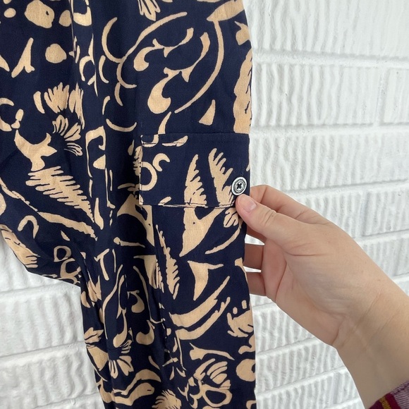 Anthropologie Hei Hei Navy Print High Rise Crop Harem Pants - Picture 10 of 11